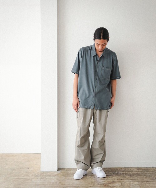 BEAMS（ビームス）の「BEAMS / ステッチ イージーフィット ミニレギュラーシャツ（シャツ/ブラウス・メンズ・ブラック/グレー・L/S/XL/M）」の14枚目の写真