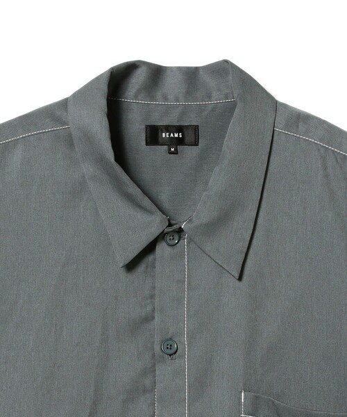 BEAMS（ビームス）の「BEAMS / ステッチ イージーフィット ミニレギュラーシャツ（シャツ/ブラウス・メンズ・ブラック/グレー・L/S/XL/M）」の11枚目の写真