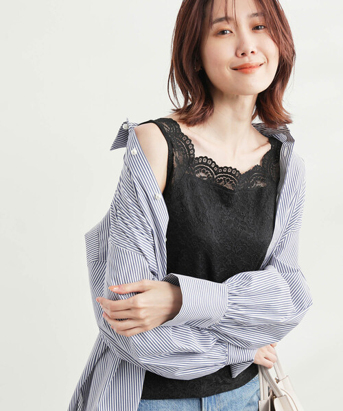 ROPE' PICNIC(ロペピクニック)の「2WAY/総レースインナー(タンクトップ・レディース・ホワイト/ブラック・38/40)」の7枚目の写真