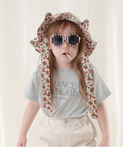 Lycee mine（リセマイン）の「【型崩れしないやわらかコットン】選べる7パターンオリジナルプリントTシャツ（Tシャツ/カットソー・キッズ・ライトブルー/ミント/モカ/チャコール/パープル/ベージュ系/ピンク・130cm/140cm/100cm/150cm/110cm/120cm）」の5枚目の写真