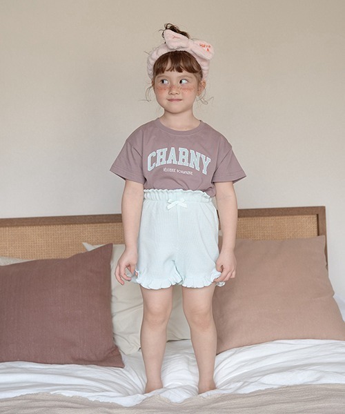 Lycee mine（リセマイン）の「【型崩れしないやわらかコットン】選べる7パターンオリジナルプリントTシャツ（Tシャツ/カットソー・キッズ・ライトブルー/ミント/モカ/チャコール/パープル/ベージュ系/ピンク・130cm/140cm/100cm/150cm/110cm/120cm）」の19枚目の写真