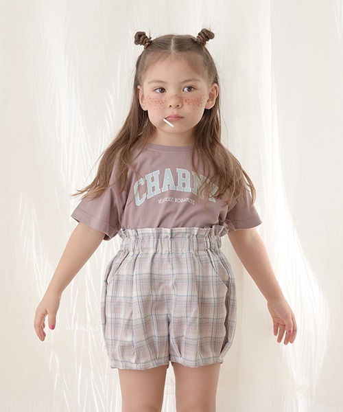 Lycee mine（リセマイン）の「【型崩れしないやわらかコットン】選べる7パターンオリジナルプリントTシャツ（Tシャツ/カットソー・キッズ・ライトブルー/ミント/モカ/チャコール/パープル/ベージュ系/ピンク・130cm/140cm/100cm/150cm/110cm/120cm）」の20枚目の写真