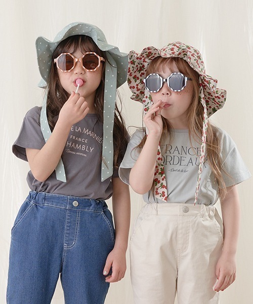 Lycee mine（リセマイン）の「【型崩れしないやわらかコットン】選べる7パターンオリジナルプリントTシャツ（Tシャツ/カットソー・キッズ・ライトブルー/ミント/モカ/チャコール/パープル/ベージュ系/ピンク・130cm/140cm/100cm/150cm/110cm/120cm）」の12枚目の写真