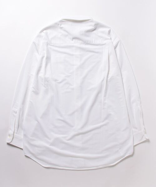 PAZZO（パッゾ）の「【PAZZO】 SUPER DRY 36G JERSEY レギュラーカラー ワイドシルエットロング シャツ（シャツ/ブラウス・メンズ・ブルー/ホワイト・FREE）」の3枚目の写真