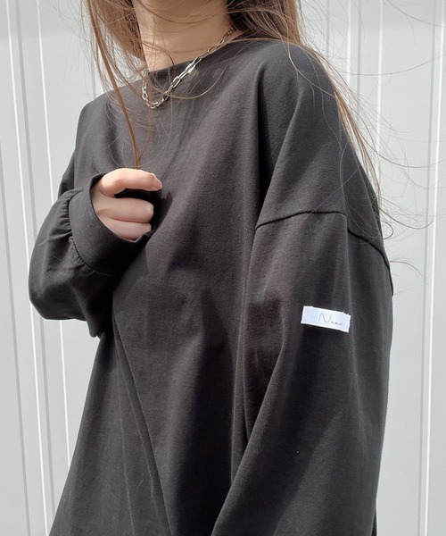 Nana(ナナ)の「袖タグロンT(Tシャツ/カットソー・レディース・ブラック/ホワイト/グレー・FREE)」の11枚目の写真