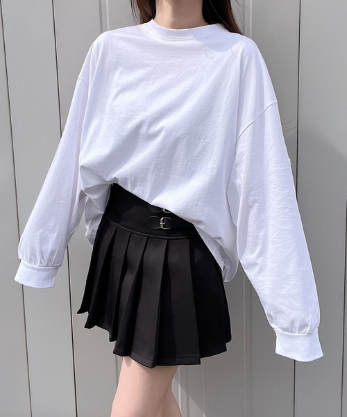 Nana(ナナ)の「袖タグロンT(Tシャツ/カットソー・レディース・ブラック/ホワイト/グレー・FREE)」の9枚目の写真