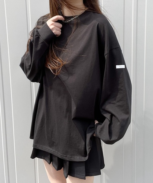 Nana(ナナ)の「袖タグロンT(Tシャツ/カットソー・レディース・ブラック/ホワイト/グレー・FREE)」の10枚目の写真