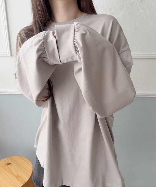 Nana(ナナ)の「袖タグロンT(Tシャツ/カットソー・レディース・ブラック/ホワイト/グレー・FREE)」の21枚目の写真
