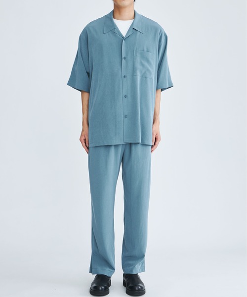 08sircus（ゼロエイトサーカス）の「【08sircus/ゼロエイトサーカス】Back dolman split shirt S/S（シャツ/ブラウス・メンズ・ブラック/グリーン・4/5）」の11枚目の写真