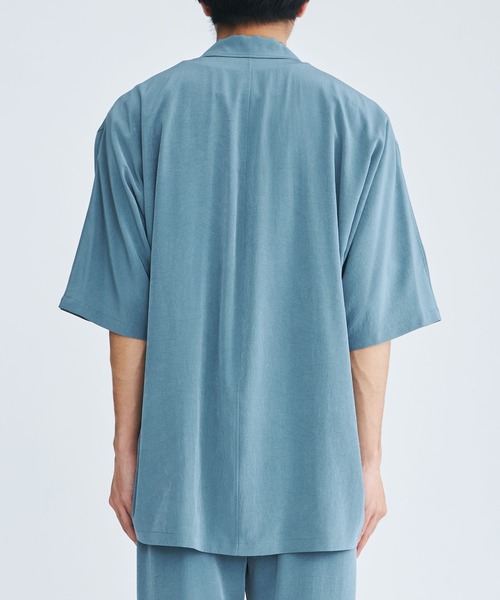 08sircus（ゼロエイトサーカス）の「【08sircus/ゼロエイトサーカス】Back dolman split shirt S/S（シャツ/ブラウス・メンズ・ブラック/グリーン・4/5）」の14枚目の写真