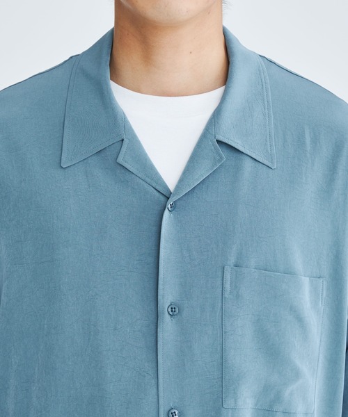 08sircus（ゼロエイトサーカス）の「【08sircus/ゼロエイトサーカス】Back dolman split shirt S/S（シャツ/ブラウス・メンズ・ブラック/グリーン・4/5）」の15枚目の写真