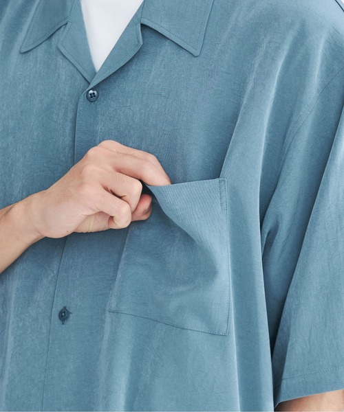 08sircus（ゼロエイトサーカス）の「【08sircus/ゼロエイトサーカス】Back dolman split shirt S/S（シャツ/ブラウス・メンズ・ブラック/グリーン・4/5）」の16枚目の写真