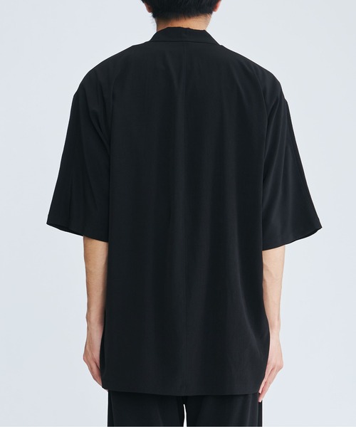 08sircus（ゼロエイトサーカス）の「【08sircus/ゼロエイトサーカス】Back dolman split shirt S/S（シャツ/ブラウス・メンズ・ブラック/グリーン・4/5）」の6枚目の写真