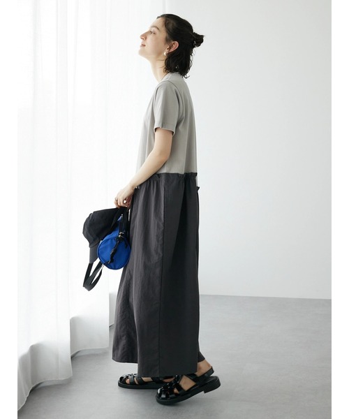 CRAFT STANDARD BOUTIQUE（クラフトスタンダードブティック）の「布帛切替アシメギャザーワンピース（ワンピース・レディース・グレー/ブラック・FREE）」の11枚目の写真