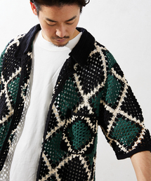 JOURNAL STANDARD relume | CALIFORNIA クロシェアミ 半袖ニットシャツ "DAIYA"(シャツ/ブラウス)