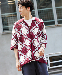 JOURNAL STANDARD relume | CALIFORNIA クロシェアミ 半袖ニットシャツ "DAIYA"(シャツ/ブラウス)