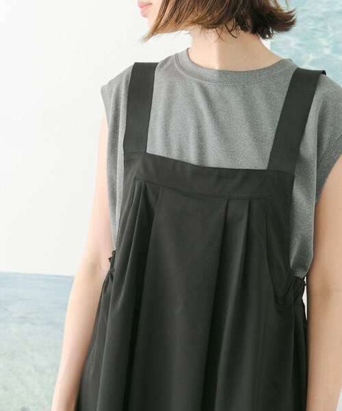 FORK&SPOON(フォークアンドスプーン)の「FORK&SPOON add fabrics ノースリーブTシャツ(Tシャツ/カットソー・レディース・ブラック/グレー・1)」の15枚目の写真