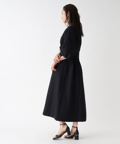 OPAQUE.CLIP（オペークドットクリップ）の「◆サッカーチェックフレアワンピース【洗える】（ワンピース・レディース・ブルー/ネイビー/グリーン・38/40）」の20枚目の写真