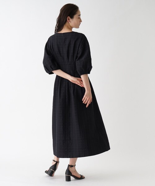 OPAQUE.CLIP（オペークドットクリップ）の「◆サッカーチェックフレアワンピース【洗える】（ワンピース・レディース・ブルー/ネイビー/グリーン・38/40）」の21枚目の写真