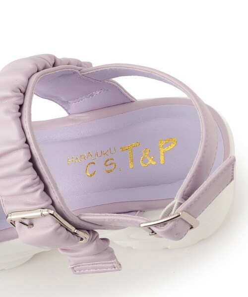 cs T&P（シーエスティーアンドピー）の「厚底ベルト付きサンダル（サンダル・レディース・ブラック/ホワイト/パープル系・LL/L/M/S）」の13枚目の写真