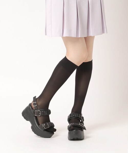 cs T&P（シーエスティーアンドピー）の「厚底ベルト付きサンダル（サンダル・レディース・ブラック/ホワイト/パープル系・LL/L/M/S）」の22枚目の写真