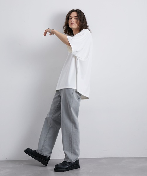 JUNRED（ジュンレッド）の「パウダータッチドルマンビッグTシャツ（Tシャツ/カットソー・メンズ・ブルー/ブラック/グレー系その他/ホワイト・L/M/S）」の16枚目の写真