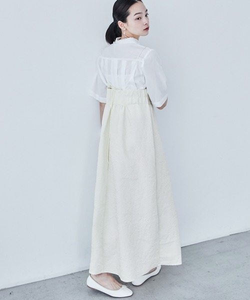 ふくれジャガード ビスチェ風キャミワンピース（ワンピース）｜Fashion Letter（ファッションレター）