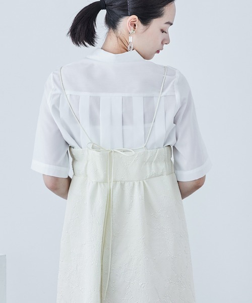 ふくれジャガード ビスチェ風キャミワンピース（ワンピース）｜Fashion Letter（ファッションレター）