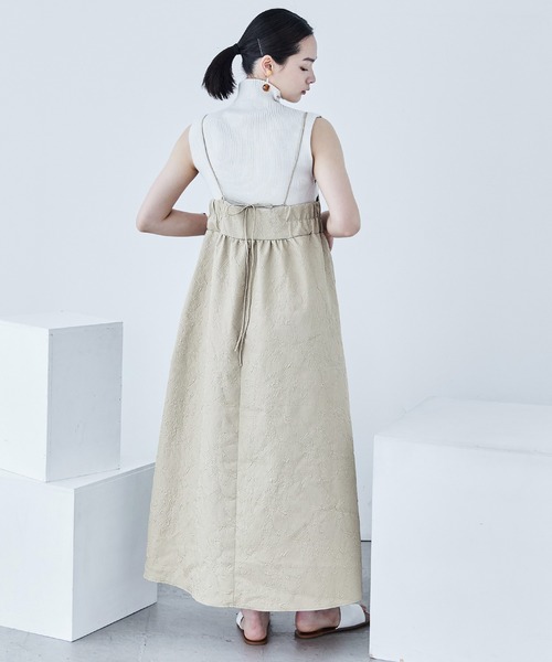 ふくれジャガード ビスチェ風キャミワンピース（ワンピース）｜Fashion Letter（ファッションレター）
