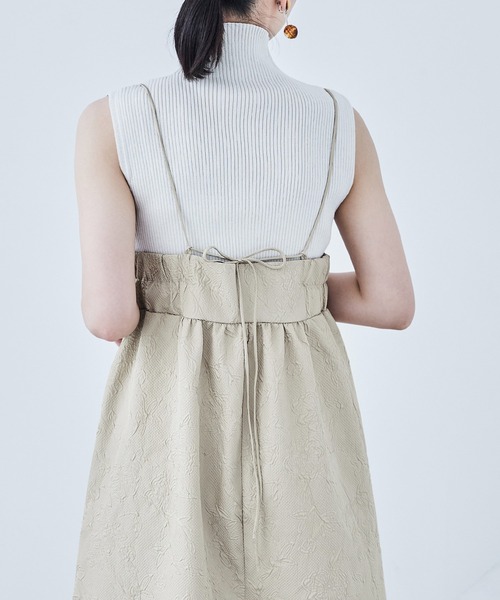 ふくれジャガード ビスチェ風キャミワンピース（ワンピース）｜Fashion Letter（ファッションレター）