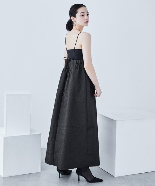 ふくれジャガード ビスチェ風キャミワンピース（ワンピース）｜Fashion Letter（ファッションレター）