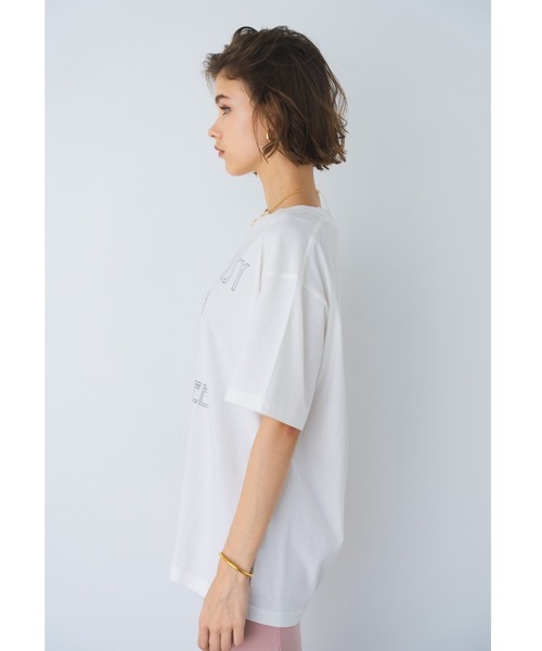 ALEXIA STAM(アリシアスタン)の「Cocktails Oversized Tee / CocktailsオーバーTee(Tシャツ/カットソー・レディース・ホワイト/チャコールグレー・FREE)」の19枚目の写真