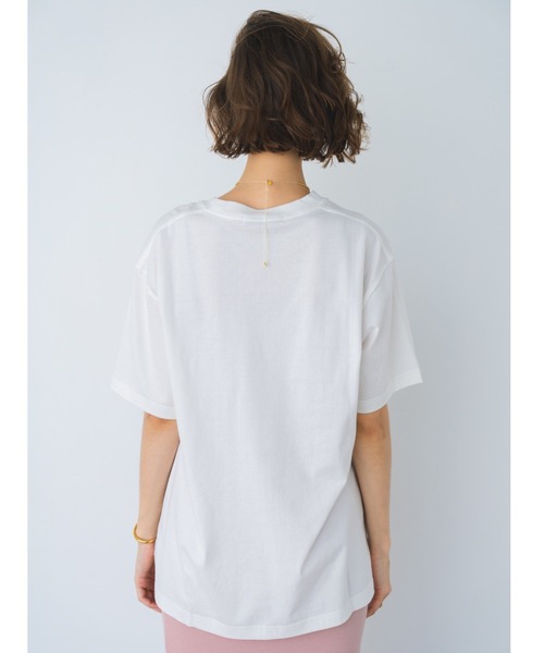 ALEXIA STAM(アリシアスタン)の「Cocktails Oversized Tee / CocktailsオーバーTee(Tシャツ/カットソー・レディース・ホワイト/チャコールグレー・FREE)」の9枚目の写真