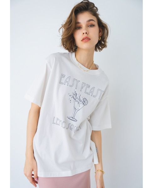 ALEXIA STAM(アリシアスタン)の「Cocktails Oversized Tee / CocktailsオーバーTee(Tシャツ/カットソー・レディース・ホワイト/チャコールグレー・FREE)」の20枚目の写真