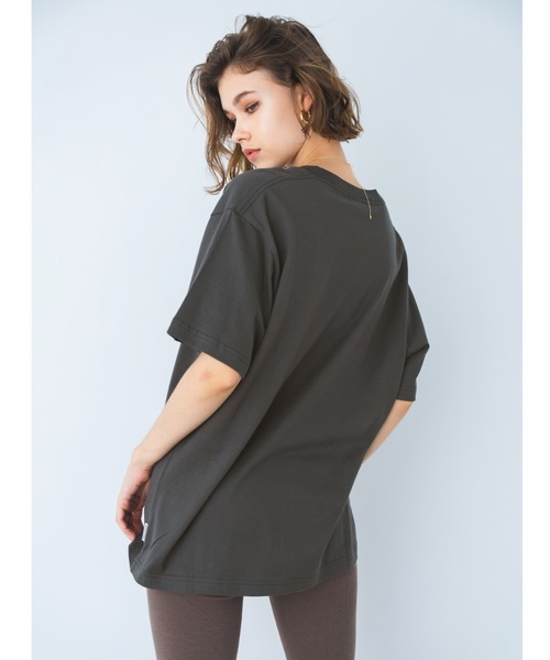 ALEXIA STAM(アリシアスタン)の「Cocktails Oversized Tee / CocktailsオーバーTee(Tシャツ/カットソー・レディース・ホワイト/チャコールグレー・FREE)」の17枚目の写真