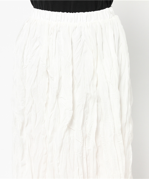 NATURAL BEAUTY BASIC（ナチュラルビューティーベーシック）の「ワッシャーミディスカート（スカート・レディース・ホワイト系その他/ネイビー・MEDIUM）」の6枚目の写真