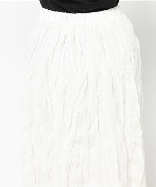 NATURAL BEAUTY BASIC（ナチュラルビューティーベーシック）の「ワッシャーミディスカート（スカート・レディース・ホワイト系その他/ネイビー・MEDIUM）」の7枚目の写真