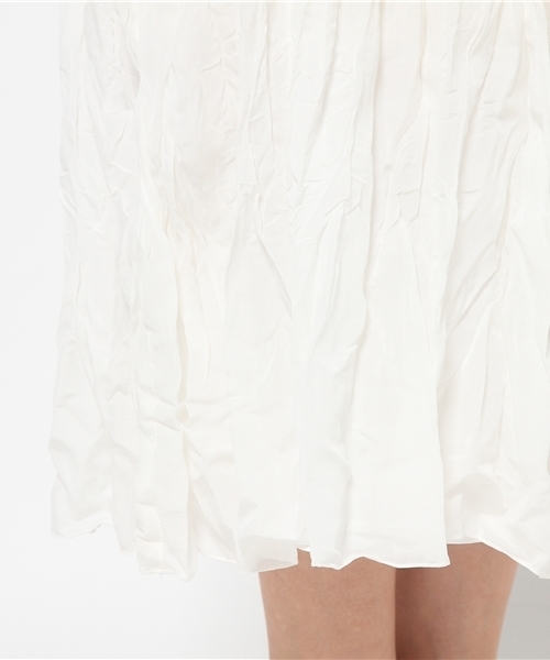 NATURAL BEAUTY BASIC（ナチュラルビューティーベーシック）の「ワッシャーミディスカート（スカート・レディース・ホワイト系その他/ネイビー・MEDIUM）」の8枚目の写真