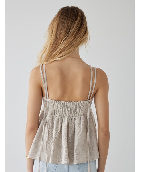 ALEXIA STAM(アリシアスタン)の「Linen Camisole/パッドinリネンキャミソール(キャミソール・レディース・ブルー系その他/ベージュ/ブラウン・FREE)」の20枚目の写真