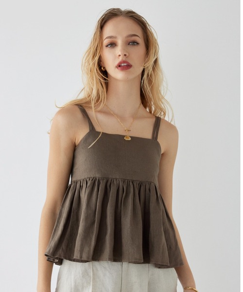 ALEXIA STAM（アリシアスタン）の「Linen Camisole/パッドin