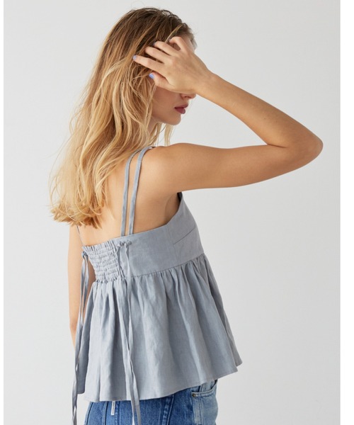 ALEXIA STAM(アリシアスタン)の「Linen Camisole/パッドinリネンキャミソール(キャミソール・レディース・ブルー系その他/ベージュ/ブラウン・FREE)」の16枚目の写真