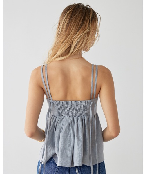 ALEXIA STAM(アリシアスタン)の「Linen Camisole/パッドinリネンキャミソール(キャミソール・レディース・ブルー系その他/ベージュ/ブラウン・FREE)」の5枚目の写真