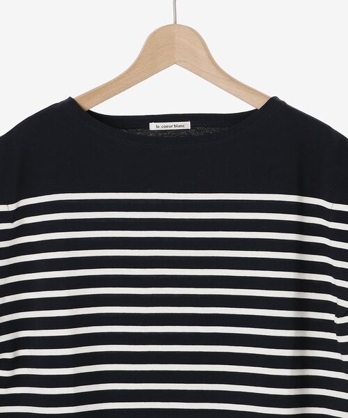 le.coeur blanc(ルクールブラン)の「パネルボーダータックスリーブカットソー(Tシャツ/カットソー・レディース・ホワイト系その他/オレンジ系その他/ブルー系その他4・38)」の7枚目の写真