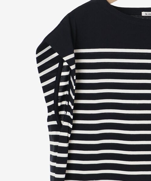 le.coeur blanc(ルクールブラン)の「パネルボーダータックスリーブカットソー(Tシャツ/カットソー・レディース・ホワイト系その他/オレンジ系その他/ブルー系その他4・38)」の11枚目の写真