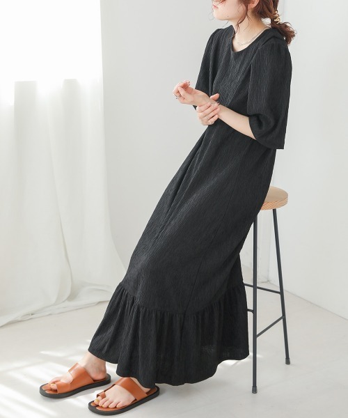 Bab（バブ）の「シワプリーツ裾ティアードワンピース