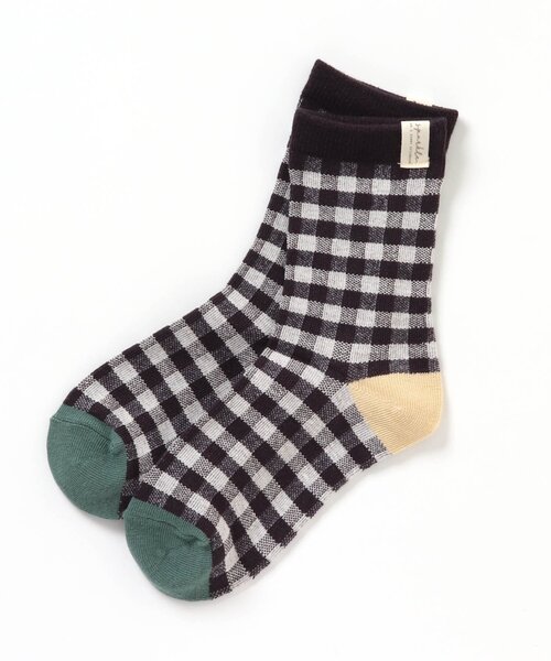 apres les cours(アプレレクール)の「4色総柄ソックス(ソックス/靴下・キッズ・アイボリー/その他2/チェック/ミント・12/15 /18/21)」の4枚目の写真