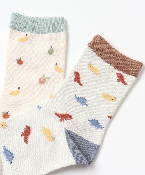 apres les cours(アプレレクール)の「4色総柄ソックス(ソックス/靴下・キッズ・アイボリー/その他2/チェック/ミント・12/15 /18/21)」の7枚目の写真