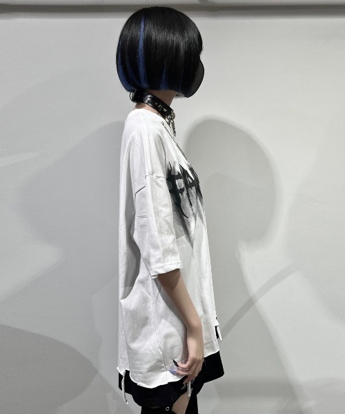 NOVESSEL(ノベセル)の「A'GEM/9 × .kom『NOVESSEL/ノベセル』チェーン付フェイクレイヤードTシャツ(Tシャツ/カットソー・レディース・ホワイト/ブラック・L)」の10枚目の写真