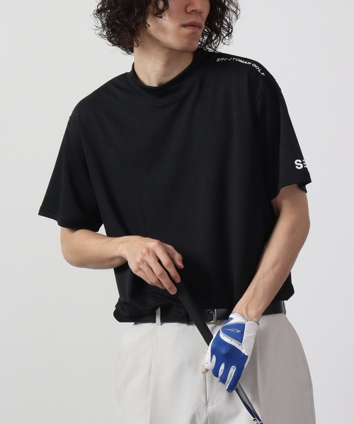FUNALIVE（ファンアライブ）の「吸汗速乾ゴルフウェア 半袖ハイネックTシャツ（Tシャツ/カットソー・メンズ・ネイビー/ブラック系/イエロー系/ネイビー系/ブラック/イエロー・XL/M/L）」の2枚目の写真