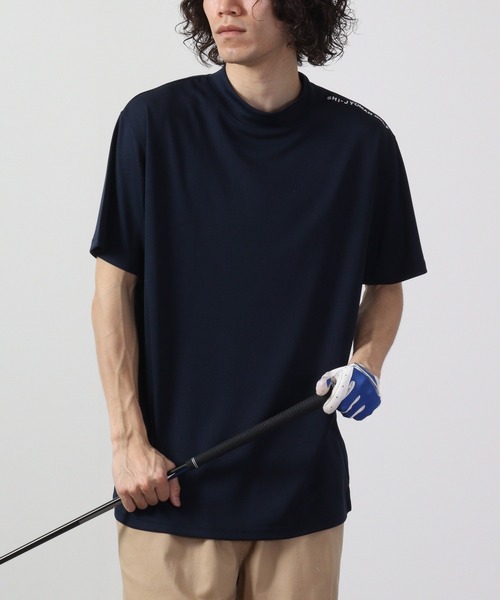 FUNALIVE（ファンアライブ）の「吸汗速乾ゴルフウェア 半袖ハイネックTシャツ（Tシャツ/カットソー・メンズ・ネイビー/ブラック系/イエロー系/ネイビー系/ブラック/イエロー・XL/M/L）」の4枚目の写真